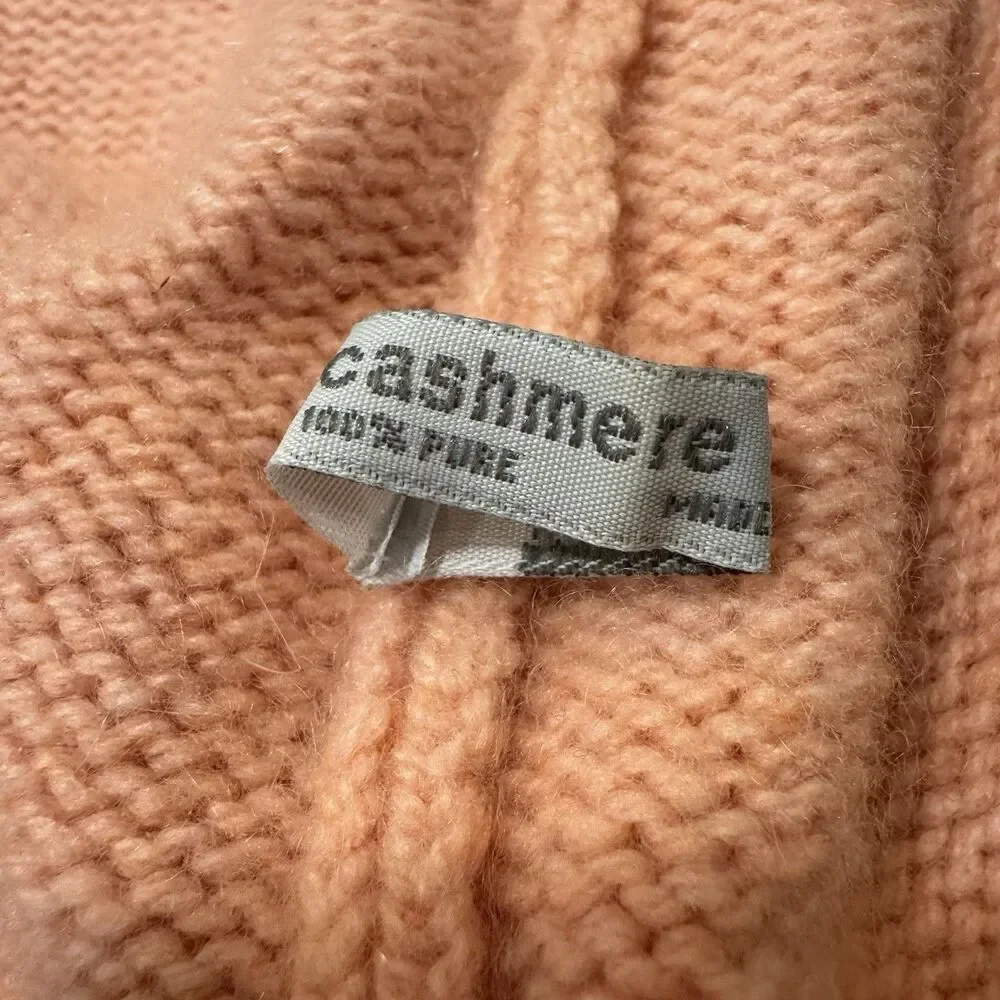 Cashmere Studio 100% Pure Cashmere Turtleneck Sweater No Size Pink Scotland Lux